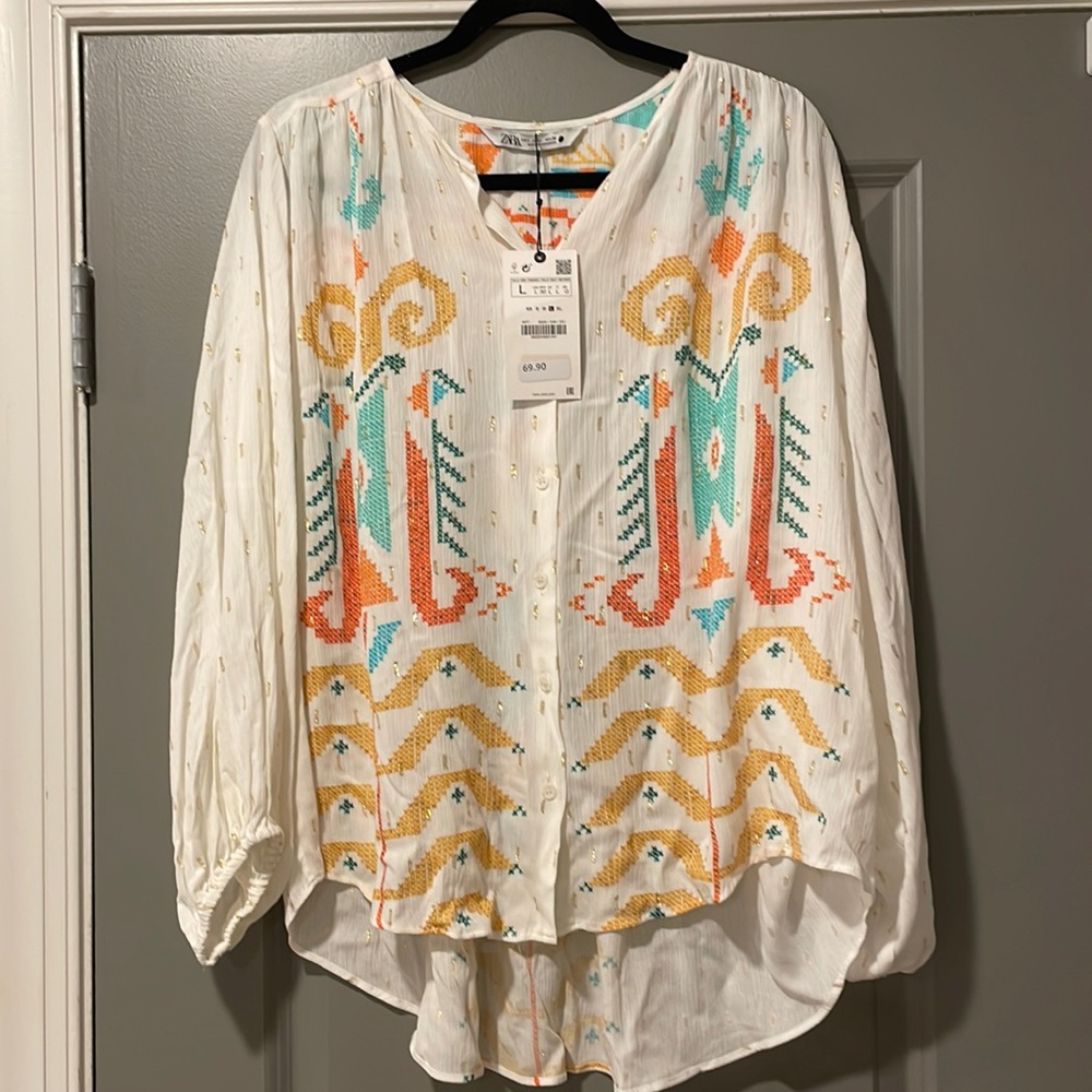 Zara blouse size Large